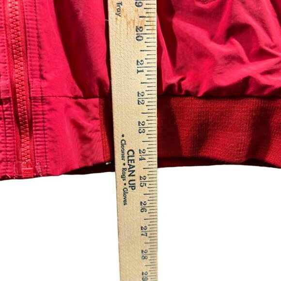Lands' End Boy Size Large 14/16 Unisex Red Hooded Fleece Windbreaker Jacket - Picture 6 of 9